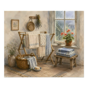 Rainy Day Cottage Laundry Room Photo Print