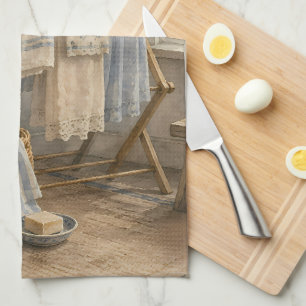 Rainy Day Cottage Laundry Room Tea Towel