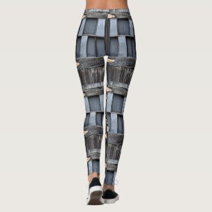 Rainy Day Country Blue Barn  Leggings