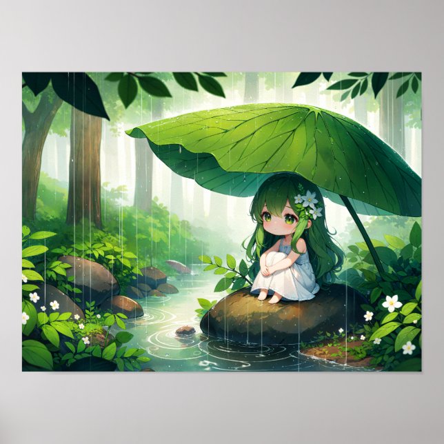 Rainy Day Forest Nymph Poster (Front)