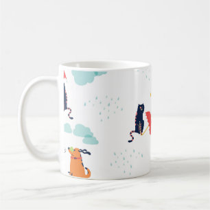 Rainy Day Friends: Cat Dog Vintage Coffee Mug