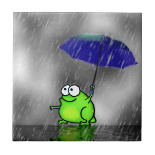 Rainy Day Frog Tile