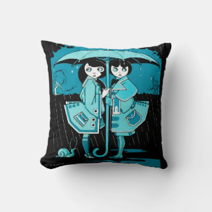 Rainy Day in Blue Cushion