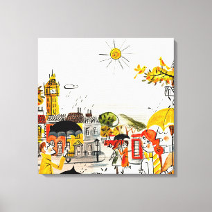 Rainy Day in London Canvas Print