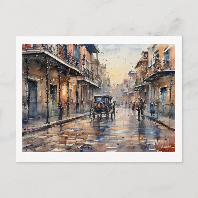 Rainy Day in New Orleans,  Postcard (Front)