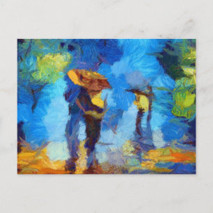 Rainy Day in Paris Postcard