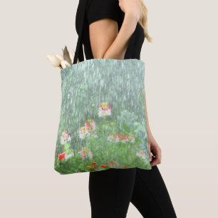 Rainy Day in the Flower Garden Tote Bag