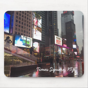 Rainy Day in Times Square New York City NYC Mouse Mat