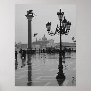 Rainy day in Venice Poster