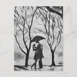 Rainy Day kisses Postcard