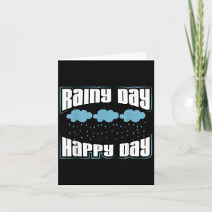 Rainy Day Lover Graphic Art Design - Clouds And Ra Card