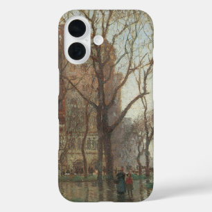Rainy Day, Madison Square, New York, Paul Cornoyer iPhone 16 Case