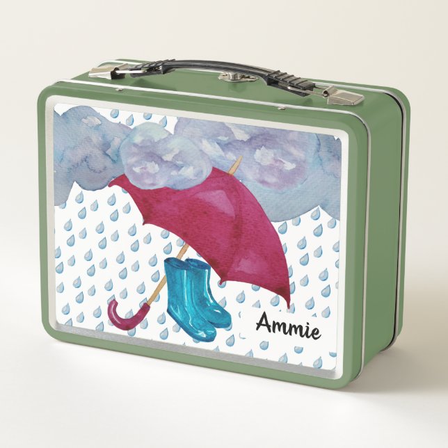 Rainy Day Metal Lunchbox (Back)