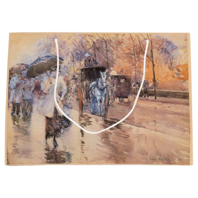 Rainy Day on Fifth Avenue (New York City) Large Gift Bag (Front)