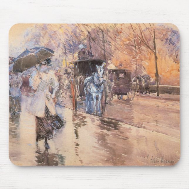 Rainy Day on Fifth Avenue (New York City) Mouse Mat (Front)