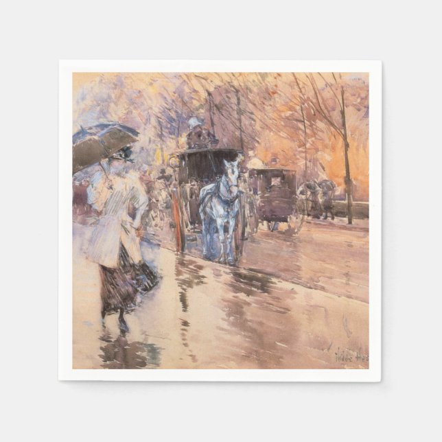 Rainy Day on Fifth Avenue (New York City) Napkin (Front)