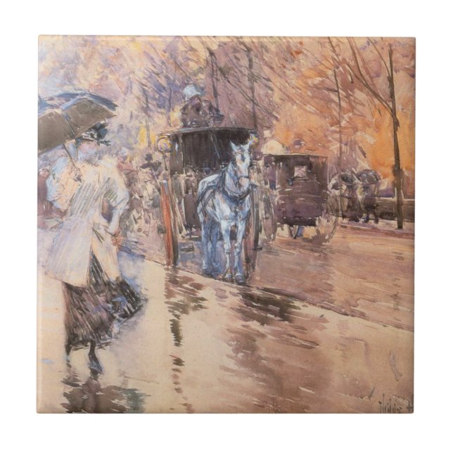 Rainy Day on Fifth Avenue (New York City) Tile (Front)