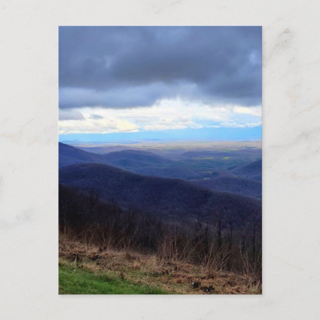 Rainy Day on Rock Castle Gorge Overlook Postcard (Front)