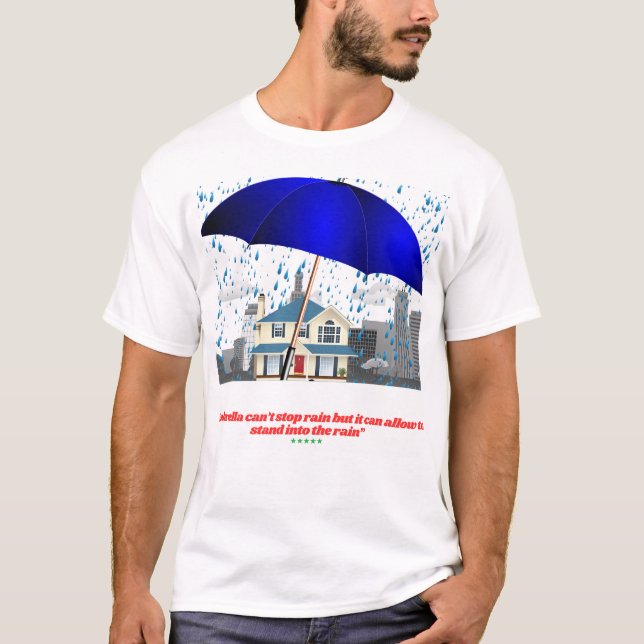 Rainy day premium customise t-shirts (Front)