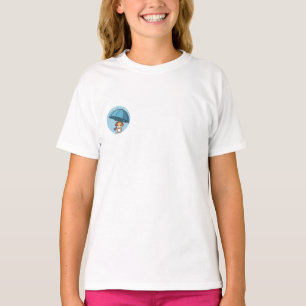 Rainy Day Puppy Umbrella Kids T-Shirt