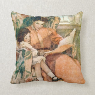 Rainy Day Reading Jessie Willcox Smith Fine Art Cushion
