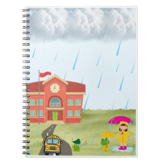 Rainy Day School Adventure with Frogs Notebook