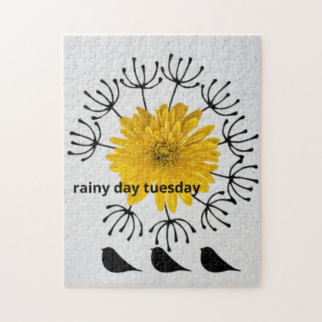 Rainy Day Tuesday Garden Photo Art Jigsaw Puzzle (Vertical)