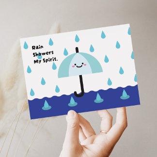 Rainy Days, Bright Spirits Postcard