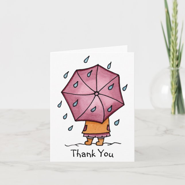 Rainy Days Thank You Card (Front)