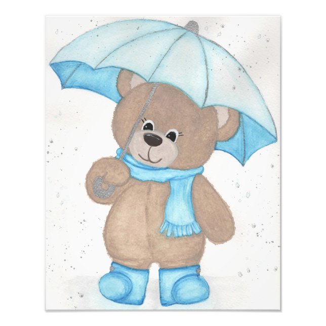 Rainy Daze Teddy Bear Photo Print (Front)