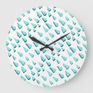 Rainy Drops Illustration  Large Clock