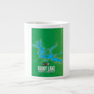 Rainy Lake North american lake map Large Coffee Mug