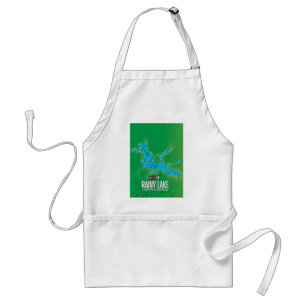 Rainy Lake North american lake map Standard Apron