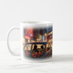 Rainy London Double Decker Love Story Mug