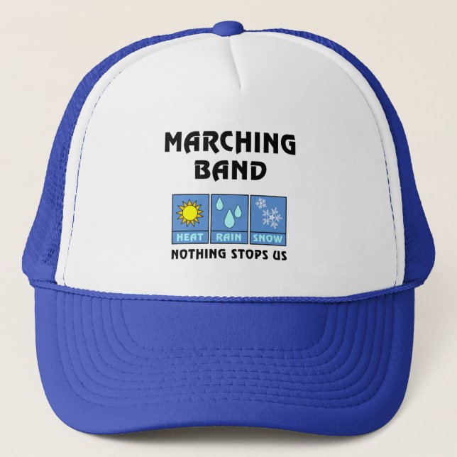 Rainy Marching Band  Trucker Hat (Front)