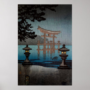Rainy Miyajima by Tsuchiya Koitsu Poster