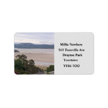 Rainy Morecambe Bay Return Address Label