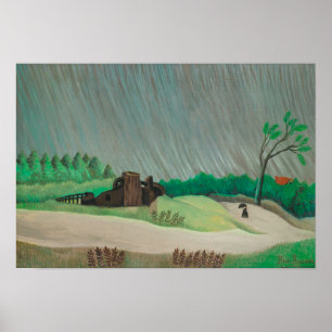 Rainy Morning Henri Rousseau, Vintage Fine Art Poster