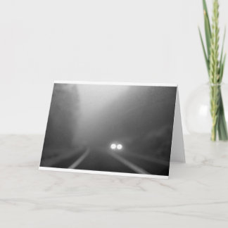 Rainy night - approaching headlights card