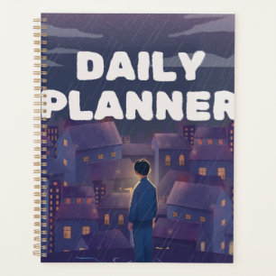 Rainy Night City "Daily Planner" Atmospheric Planner