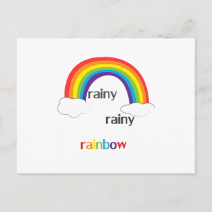 Rainy Rainy Rainbow Postcard