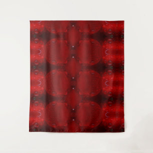 Rainy Red Dianthus Ikat 6 Tapestry