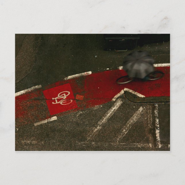 Rainy Ride Postcard (Front)