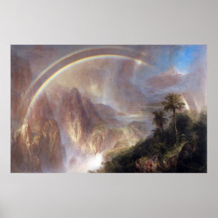 Rainy season in the tropics by Frederick Church Poster