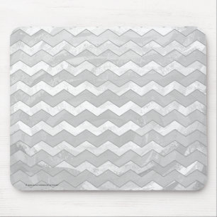 Rainy Sky Grey Chevron Pattern Mouse Mat