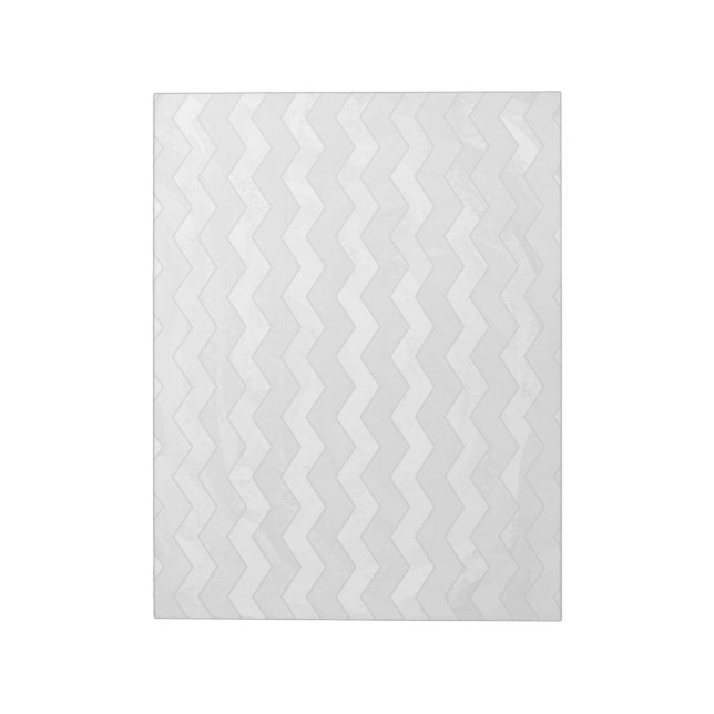 Rainy Sky Grey Chevron Pattern Notepad (Rotated)