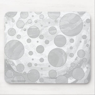 Rainy Sky Grey Polka Dots Mouse Mat