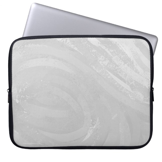 Rainy Sky Grey Swirl Laptop Sleeve (Front)