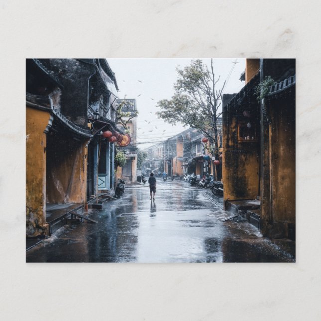 Rainy Streets of Vietnam Postcard (Front)