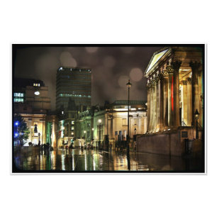 Rainy Trafalgar Square Photo Print